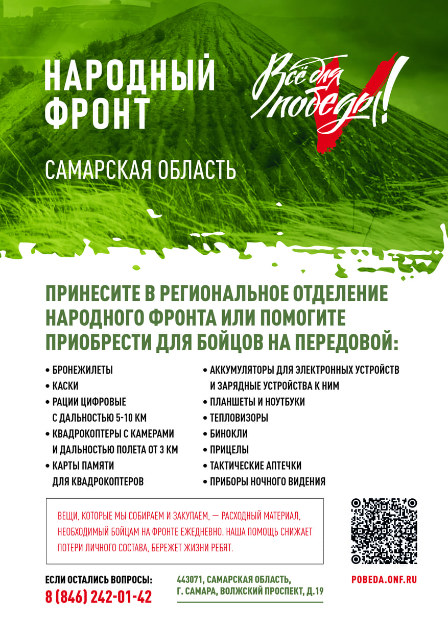 Самарская область Плакат А4 ВДП верт 1